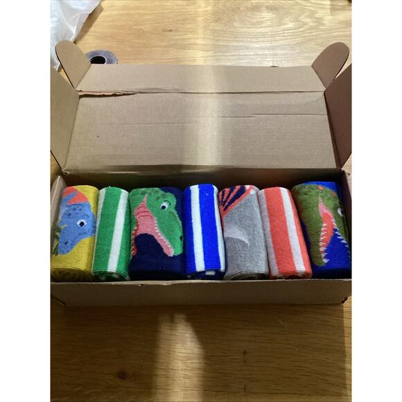 Mini Boden Boys 7 Pack Of Socks Size 12 1/2 - 3 1/2 - Picture 2 of 4